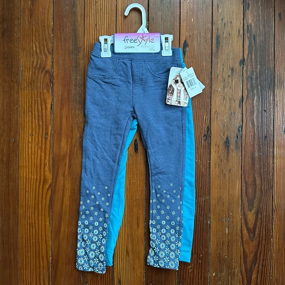 NWT 2-Pack Freestyle Revolution leggings Sz 4 - Picture 1 of 4